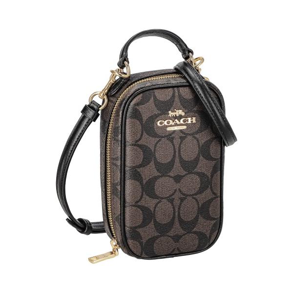 極美品　Coach　ショルダー ウォレット　スマホケース　ブラウン　2WAY コーチ COACH スマホショルダー （ブラウン） -waja bazar