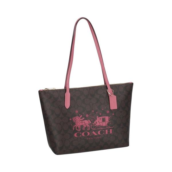 COACH ブラウン ピンク トートバッグ & 財布　2店セット COACH（コーチ） アウトレット トートバッグ レディース ブラウン