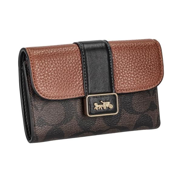 COACH ブラウン 二つ折り財布 コーチ アウトレット 二つ折り財布 レディース ブラウン COACH