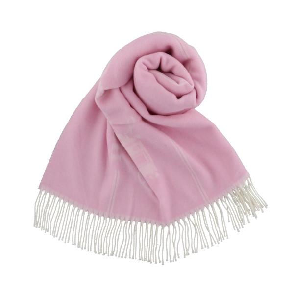 COACH 大判マフラー ピンク ウール97% カシミヤ3%