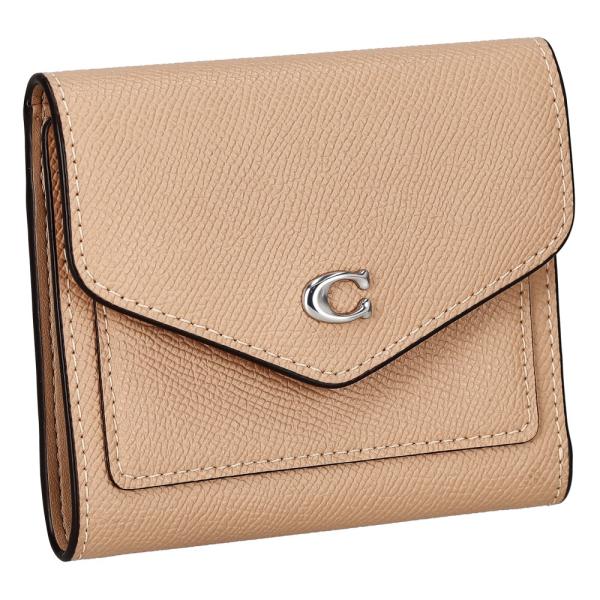 COACH コーチ 二つ折り財布 ベージュ×パイソン調 コーチ 二つ折り財布 レディース ウィン スモール ウォレット