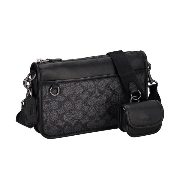 【極美品】COACH メンズ ヘリテージ ビーチ キャンバス ショルダーバッグ desir-store_d1421