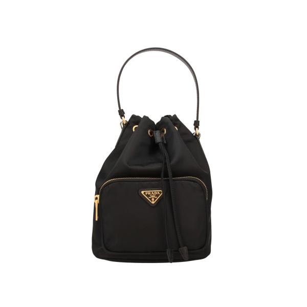 Prada ブラック ショルダーバッグ プラダ ショルダーバッグ レディース トライアングルロゴ