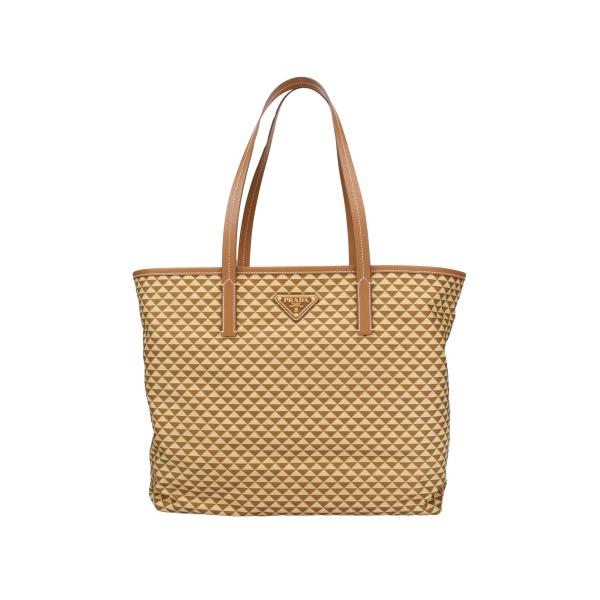 プラダ トートバッグ レディース トライアングルロゴ ブラウン PRADA