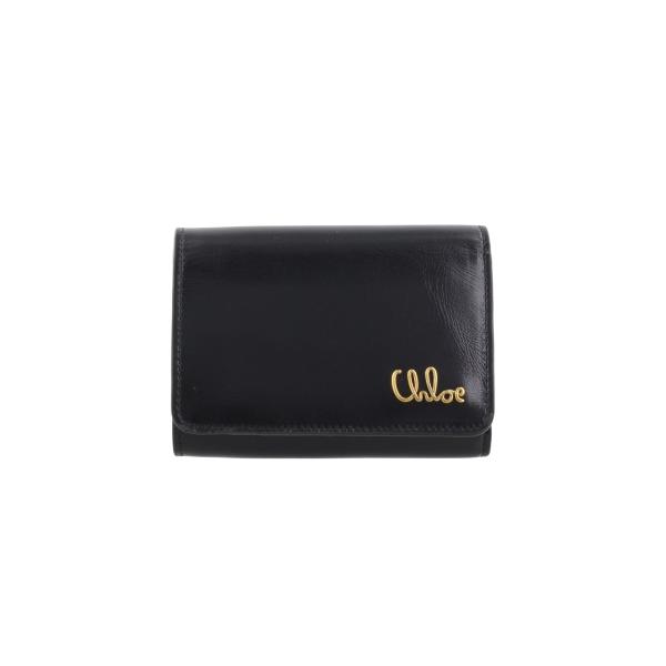 専用 ★Chloe 三つ折財布 BLACK Chloe（クロエ） 三つ折り財布 レディース CHLOE ICONIC TRIFOLD