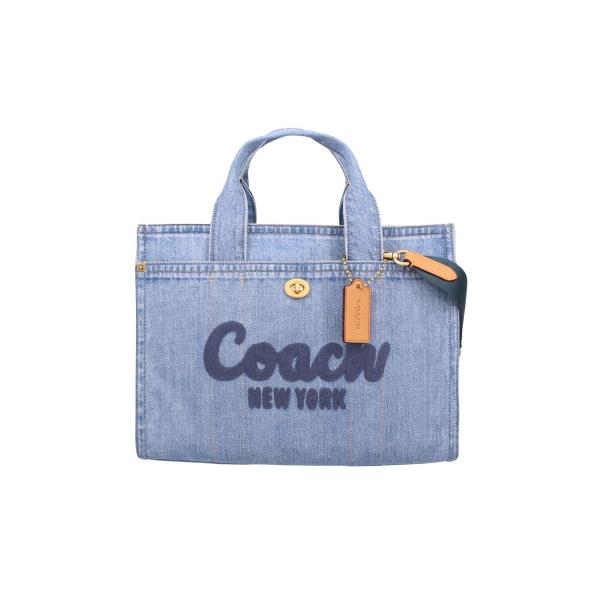 コーチ トートバッグ レディース デニム カーゴ トート ブルー COACH
