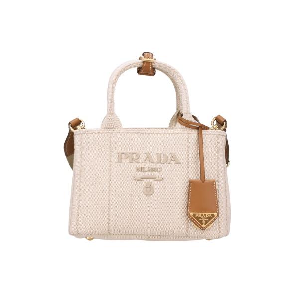 プラダ　ガナパ プラダ ハンドバッグ レディース カナパ CANAPA ホワイト PRADA