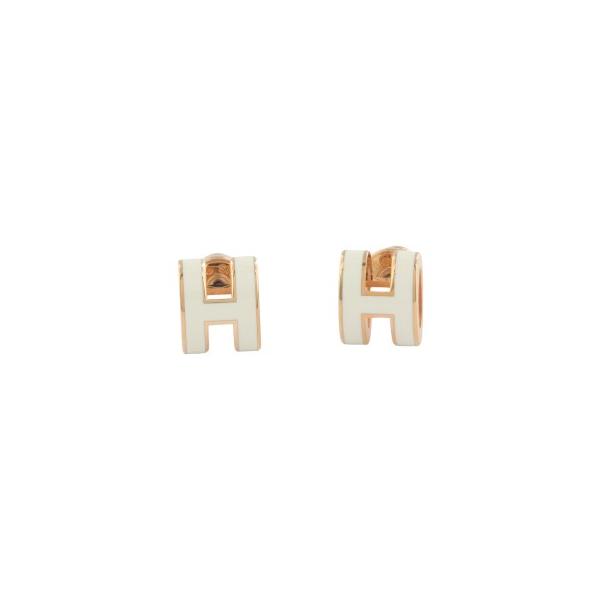 エルメス ポップアッシュミニ 片耳 ピアス ホワイト ゴールド メタル HERMES（エルメス） ピアス レディース ポップアッシュ ミニ MINI POP
