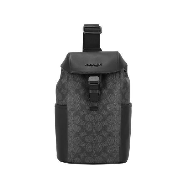 【COACH】 タグ有り トラック パック ボディバッグ シグネチャー ブラック COACH（コーチ） 並行輸入 ウエストバッグ ボディバッグ シグネチャー
