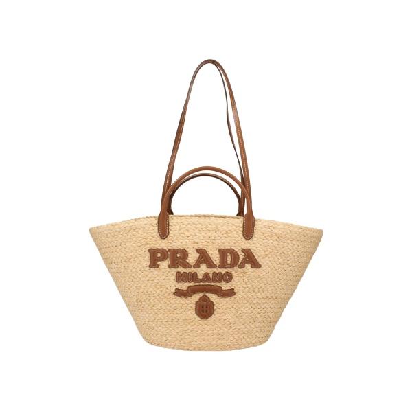プラダ ショルダーバッグ レディース RAFIA+VITELLO ベージュ PRADA