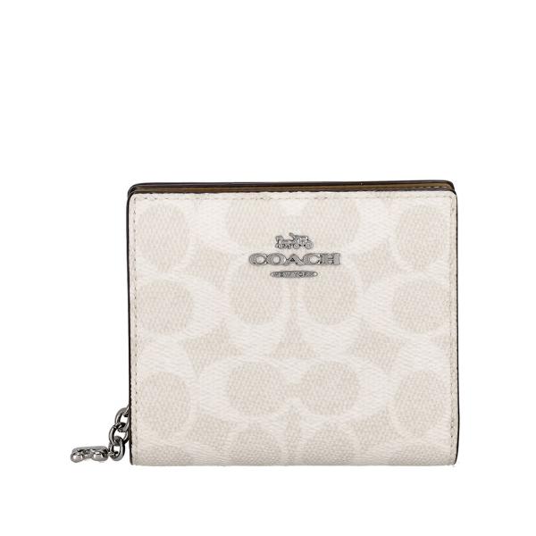 COACH 二つ折り　スモールウォレット　バスキア　アイボリー　白　ホワイト 新品コーチCOACHパスキアコラボ二つ折り財布スナップウォレット