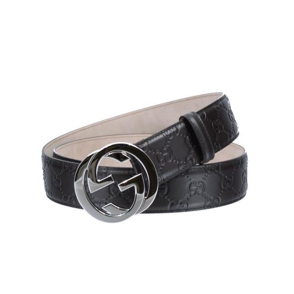 GUCCI（グッチ） ベルト メンズ インターロッキングG ブラック GUCCI