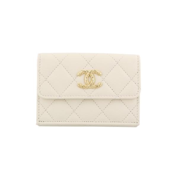 CHANEL（シャネル） 三つ折り財布 レディース ベージュ CHANEL AP5004