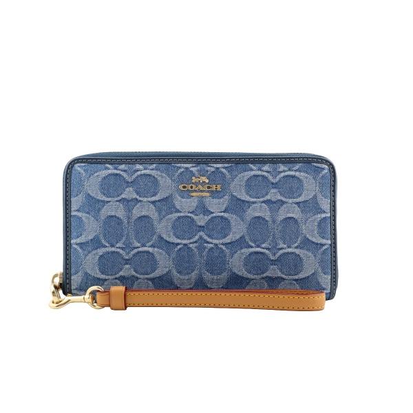 【平日限定特価】COACH/アウトレット 長財布(デニムマルチ) COACH（コーチ） アウトレット 長財布 レディース ロング ジップ