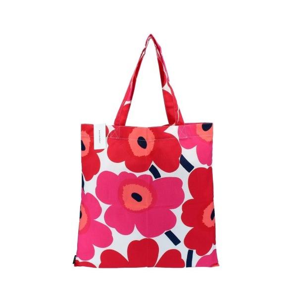 marimekko（マリメッコ） トートバッグ 067572 001 ホワイト/レッド