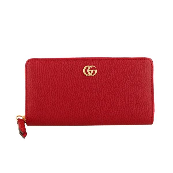 GUCCI グッチ　長財布　(レッド) GUCCI（グッチ） 長財布 レディース ダブルG ジップアラウンド
