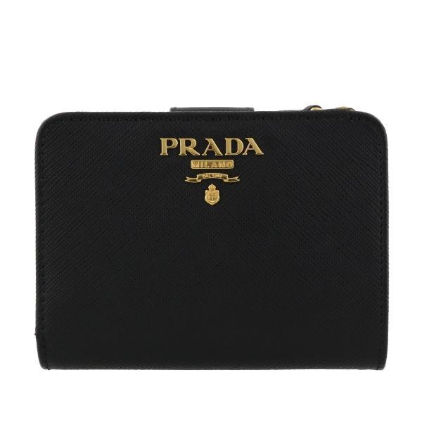 プラダ PRADA 二つ折り財布 レディース ブラック 1ML018 QWA F0002