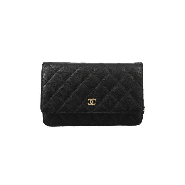 CHANEL シャネル チェーンウォレット レディース ブラック CHANEL シャネル チェーンウォレット レディース ブラック