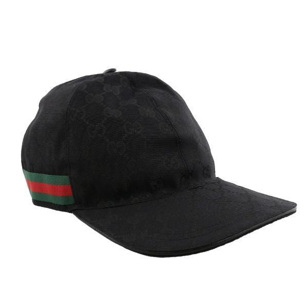 グッチ GUCCI キャップ メンズ ベースボール キャップ ブラック 200035