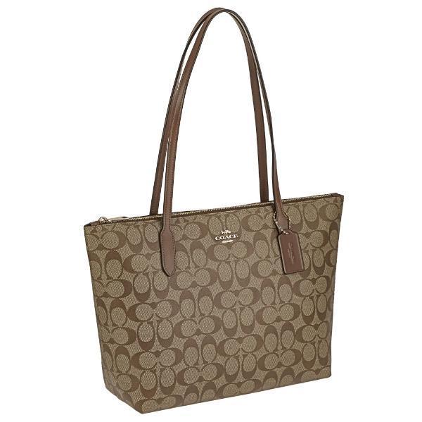 コーチ アウトレット COACH トートバッグ レディース カーキ サドル2 