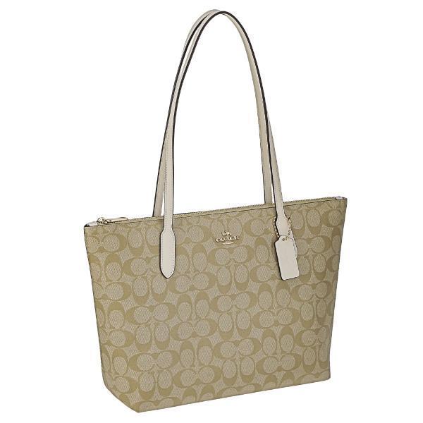 COACH コーチ アウトレット トートバッグ レディース ライトカーキ  