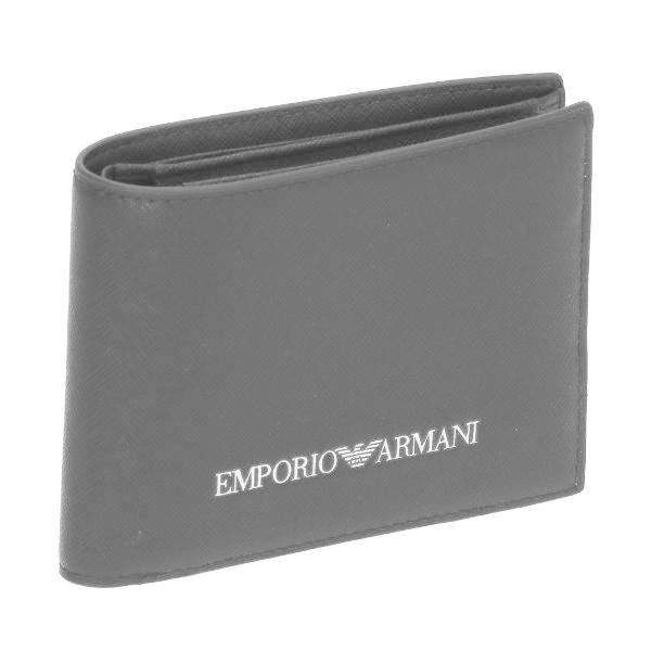 EMPORIO ARMANI エンポリオアルマーニ 二つ折り財布 メンズ ブラック 