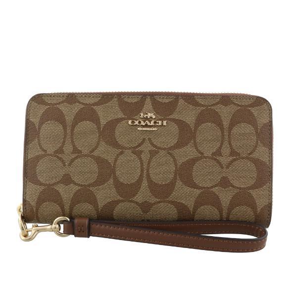 COACH 財布 カーキ サドル コーチ アウトレット COACH 長財布 レディース カーキ サドル 2 C4452