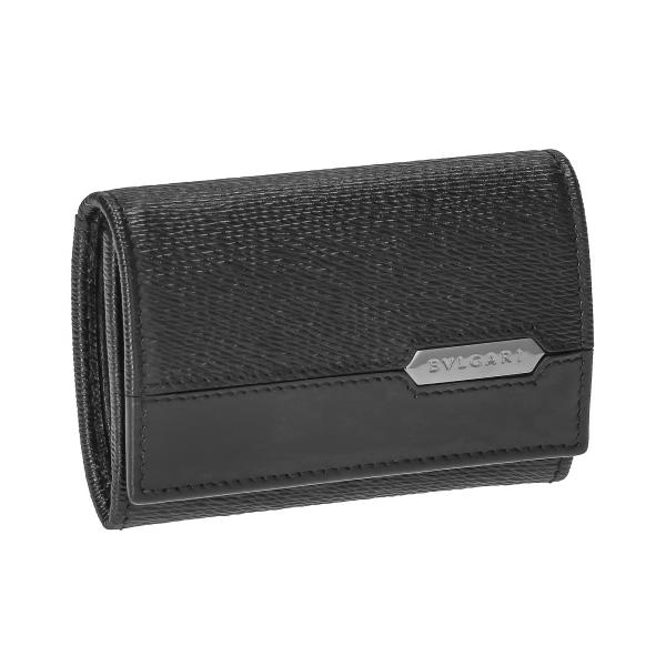 【新品未使用】ブルガリ　小銭入れ 288489 Black BVLGARI ブルガリ コインケース メンズ ブラック 288489 BLK : GINZA
