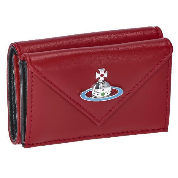 Vivienne Westwoodレッド三つ折り財布 Vivienne Westwood ミニ財布 三つ折り ウォレット コインケース
