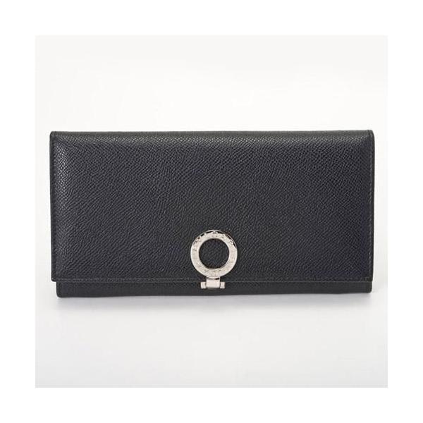 あのみ✨　BVLGARI ブルガリ 長財布 ブラック　シルバー BVLGARI ブルガリ 長財布 Wホック 三つ折り 財布 メンズ