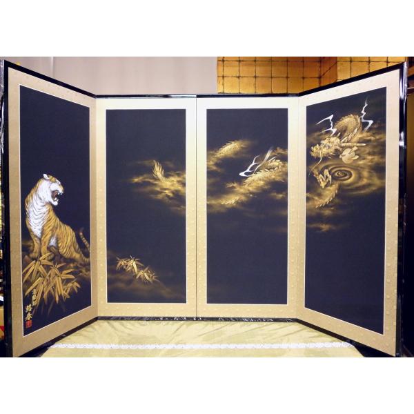 屏風　衝立　手書き　縁起物鶴一家　大型高さ182cm 屏風 衝立 手書き 縁起物鶴一家 大型高さ182cm 家具
