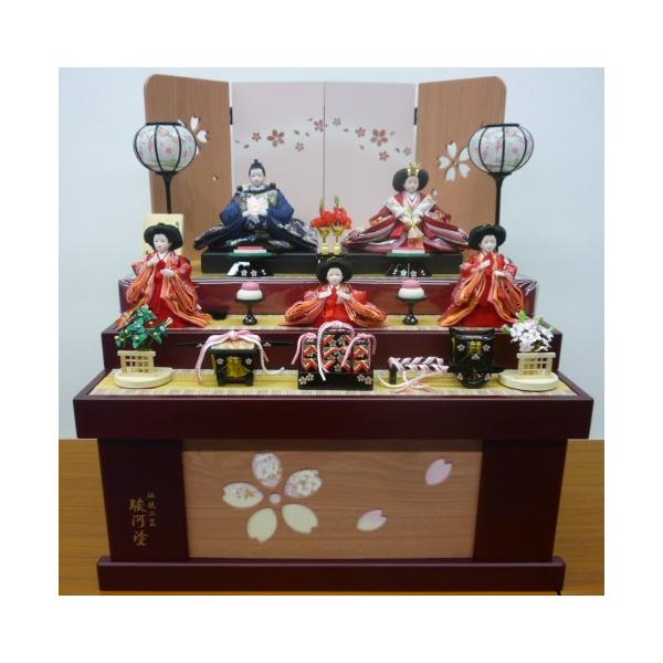 ひな人形☆限定特価＆送料無料☆三段五人飾り☆横幅60x奥行50x高さ