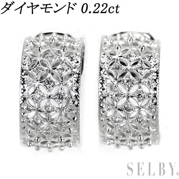 K18wg Pt900 ダイヤモンド ピアス Selby D0 22ct D0 22ct Selby 04 006 Selby