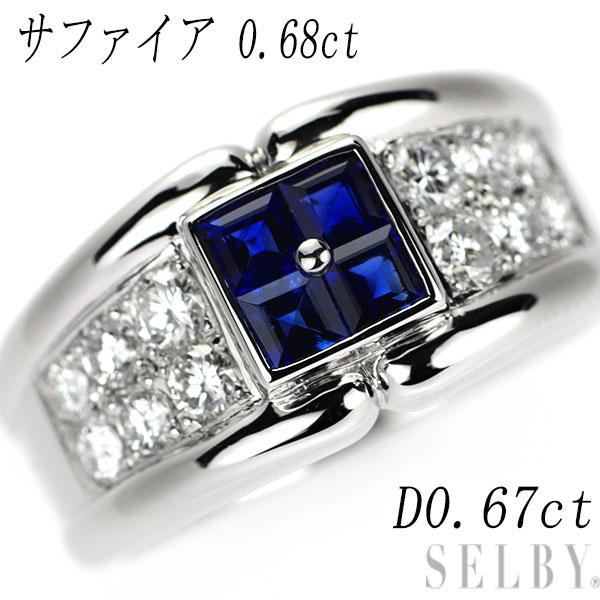 Pt900 サファイア ダイヤモンド リング 0.68ct D0.67ct | tspea.org