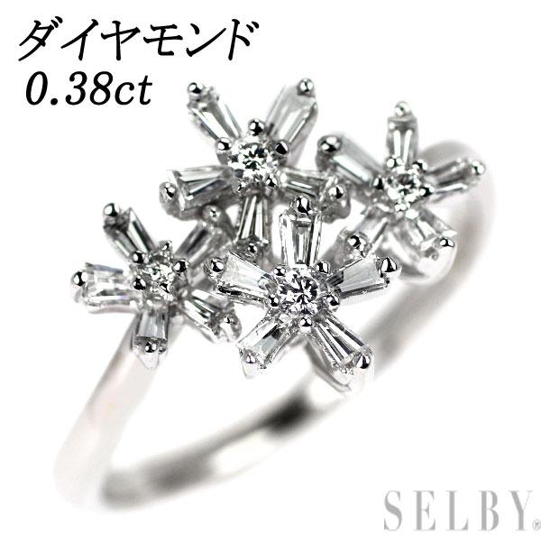 K18WG ダイヤモンド リング 0.20ct フラワー 新入荷 出品1週目 SELBY-