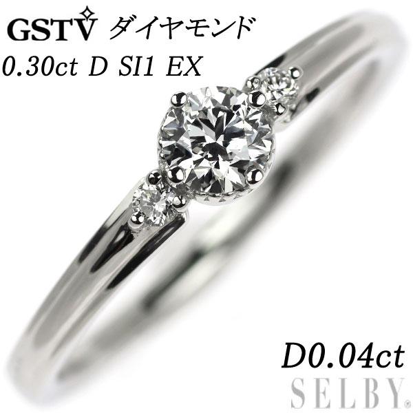 GSTV Pt ダイヤモンド リング 0.ct D SI1 EX D0.ct SELBY
