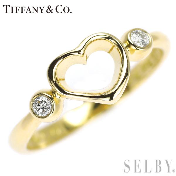 TIFFANY&Co. ティファニー K18YG ダイヤモンド リング オープンハート  