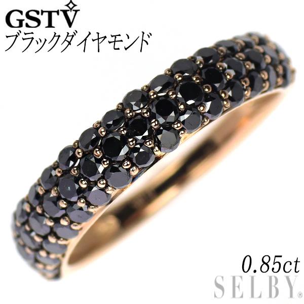 GSTV K18PG ブラック ダイヤモンド リング 0.85ct パヴェ 新入荷 出品1  