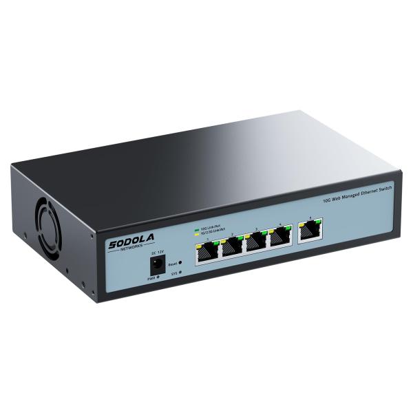 10Gbps Sodola スイッチングハブ Web管理型 RJ45） 5ポート（5x10G スイッチングハブ 10gbps Sodola LWX-106S/N ルーター・ネットワーク機器