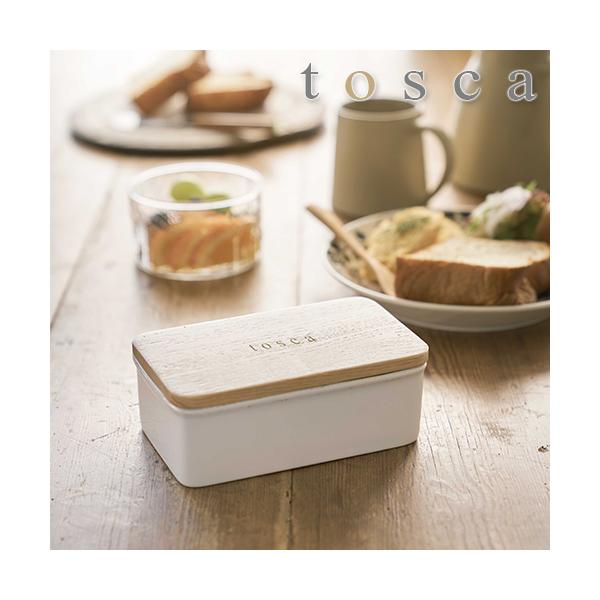 陶器と天然木の組み合わせが美しい、バターケースです。■商品名バターケース トスカ ホワイト 03926■材質・本体：陶器・蓋：天然木■サイズ・本体：約幅15.5×奥行き10×高さ5.5cm・保管可能なバターのサイズ：約幅13×奥行8×高さ3...