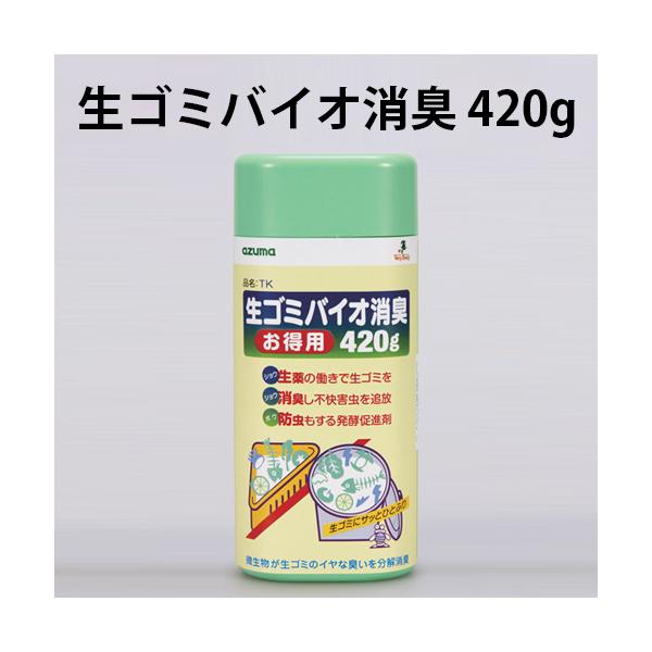 生薬とハーブの力で、生ゴミを消臭・防虫します。においの気になるゴミ箱や三角コーナーにサッと振りかけるだけで、悪臭源を分解します。土中に埋めておくと、分解が早まり化学薬剤を使わない堆肥としても利用できます。■商品名生ゴミバイオ消臭 420g■...