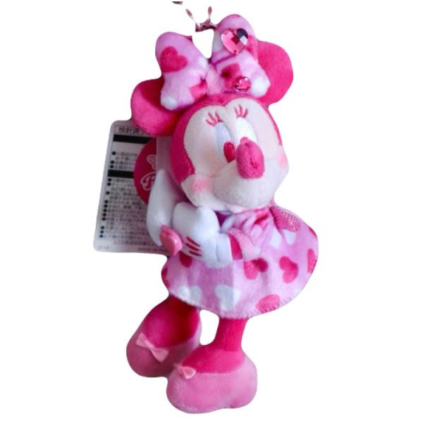 ディズニー　ミニー　パルパルーサ　ぬいぐるみバッチ、ぬいぐるみキーチェーンセット ディズニーリゾート限定 ミニー パルパルーザ ピンク ぬいぐるみ キー