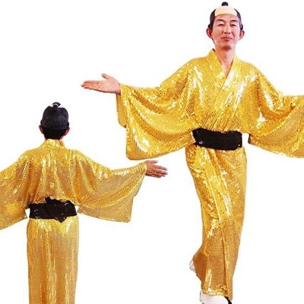 コスプレ衣装 スパーク着流し ゴールド 大人用コスチューム