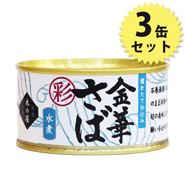 サバ缶 木の屋 石巻水産 彩 金華さば 水煮 170g×3缶セット 鯖 みず煮