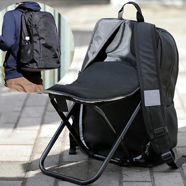 軽量 折りたたみ椅子 アウトドア コンパクト イスになるリュック座れる