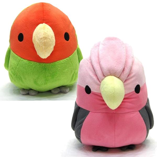 ぬいぐるみ 大きい 鳥 モモイロインコ コザクラインコ XLサイズ