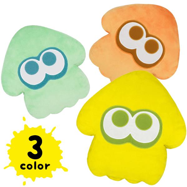 スプラトゥーン3 グッズ クッション イカ オレンジ イエロー