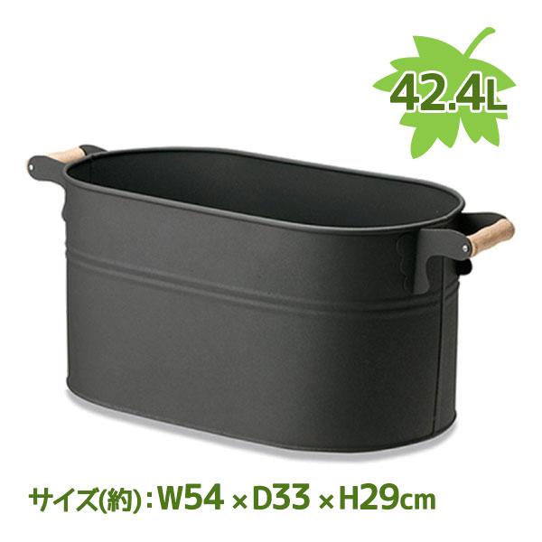 マットでシンプルなデザインで高級感あり♪FIRESIDEのオーバルウッドストッカー（大）です。薪ストーブ横に設置して薪入れとしての使用はもちろん、斧やチェーンソーチャップスなど、薪作りの道具入れや、プランターカバーとしてもおすすめです。丈夫...