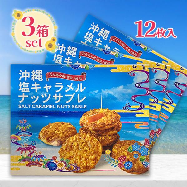 他サイト： 南風堂 塩キャラメルナッツサブレ 小 12枚入り 3個セット 焼き菓子 サブレ お菓子 雪塩 お土産 沖縄 宮古島 個包装の商品画像