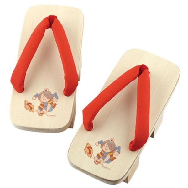 お祭りに!コスプレ!?にぴったりのカワイイ下駄です☆彡鬼太郎といえば、下駄ですよね〜♪♪赤い鼻緒が可愛い♪子供用下駄が登場いたしました☆彡歩いていると、下駄部分からチラリ、チラリと鬼太郎が見えます♪♪サイズ： 16〜17cm用素材：下駄:桐...
